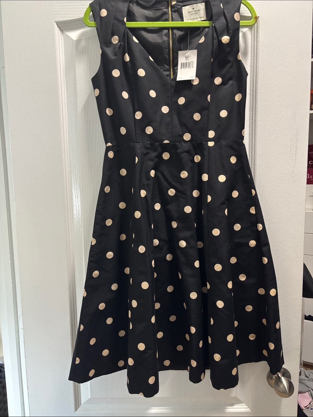 kate spade Black Dress with Cream Polka Dots - Fit & Flare